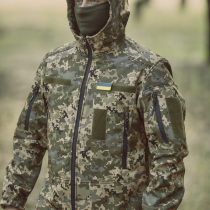 Зимова військова куртка Soft Shel (софтшел) піксель